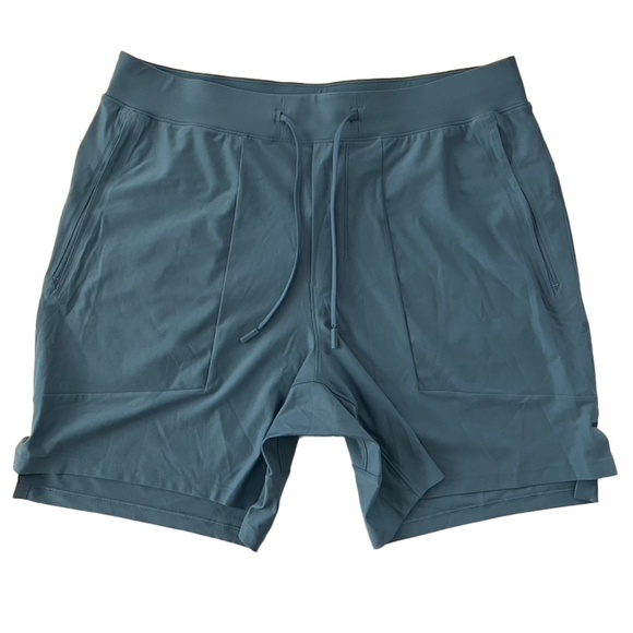Lululemon Men License to Train Short 7" LinerLess Utility Blue L - Picture 1 of 16